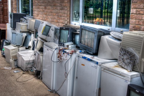 Professionals clearing a garage in Queensbury